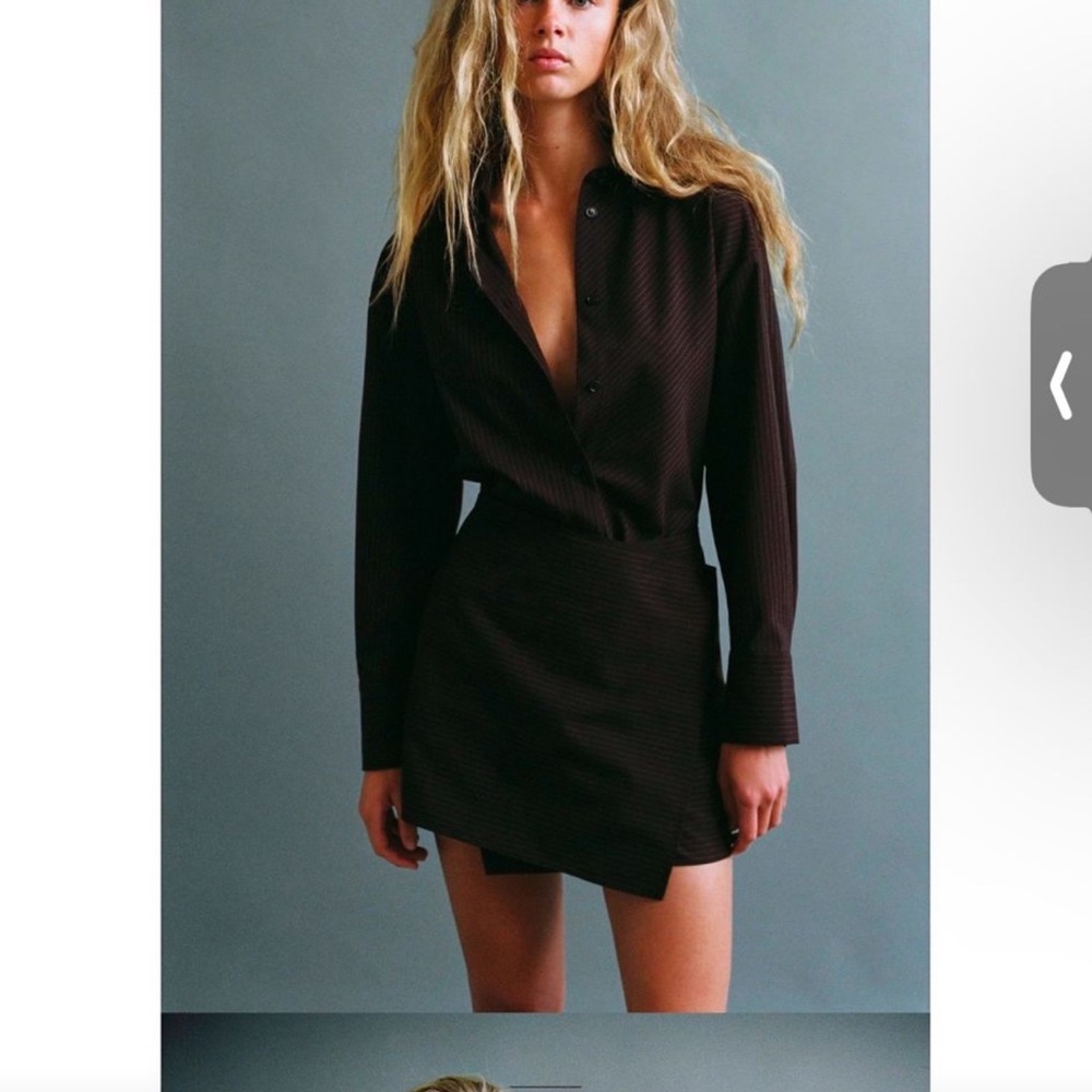 Zara Dark Brown Long Sleeve Dress